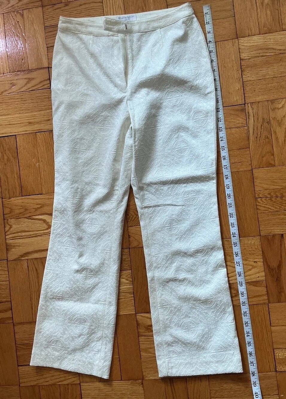 Worthington Ivory Business Casual Work Pant Sz 8p Embossed Design